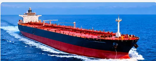 Crude oil tanker underway at sea